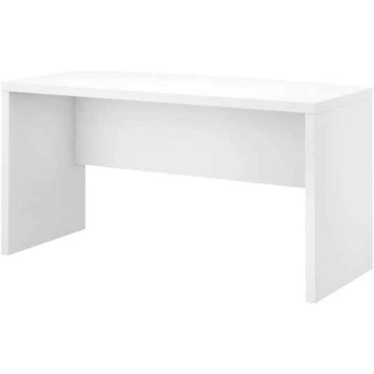 Bush Business Furniture Bow Front Desk Modern Office Computer Table