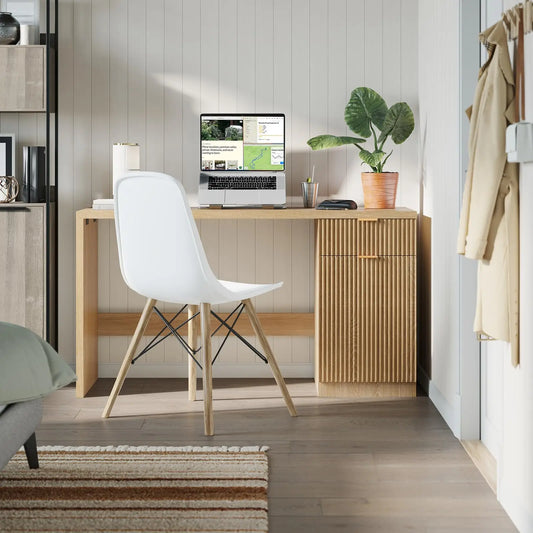 Ljustra 60 Inch Executive Desk Modern Home Office Desk with Storage