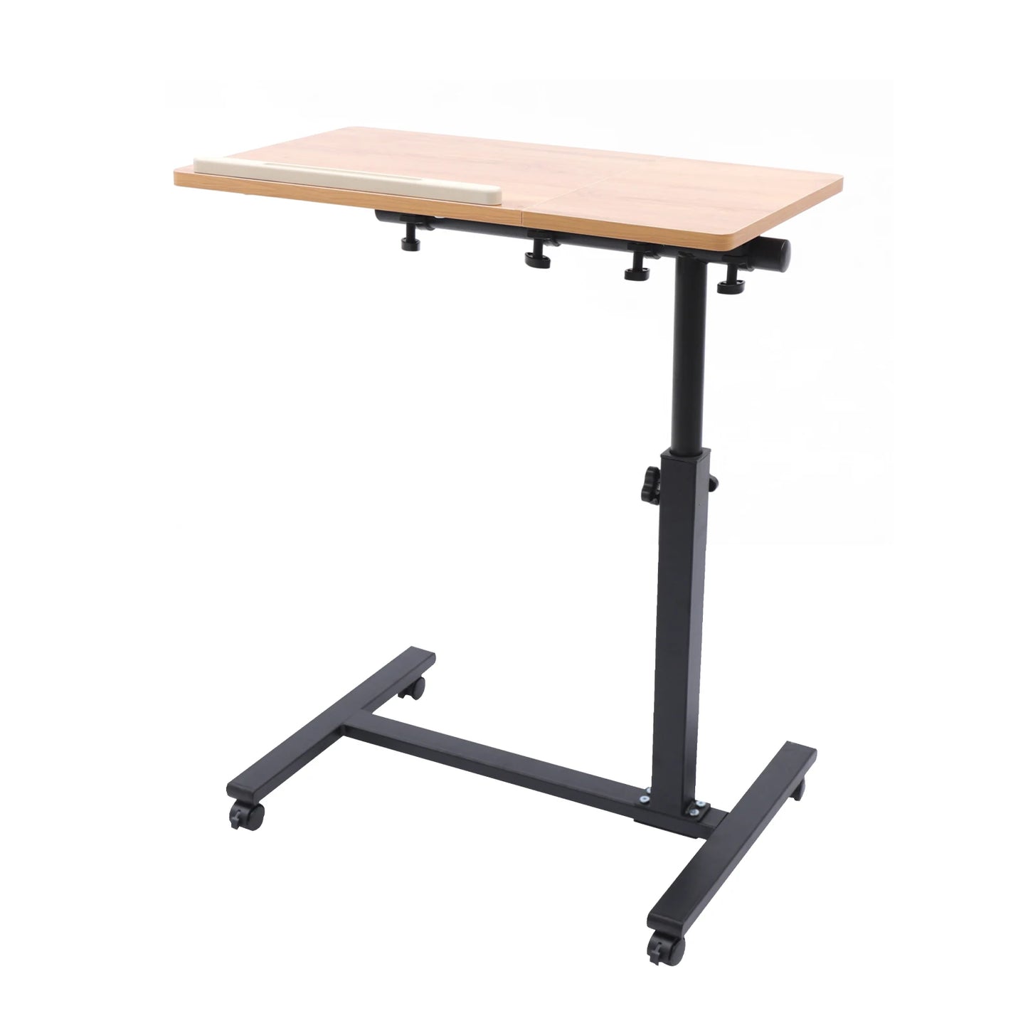 Adjustable Laptop Desk Rolling Mobile Stand 360° Rotating Workstation