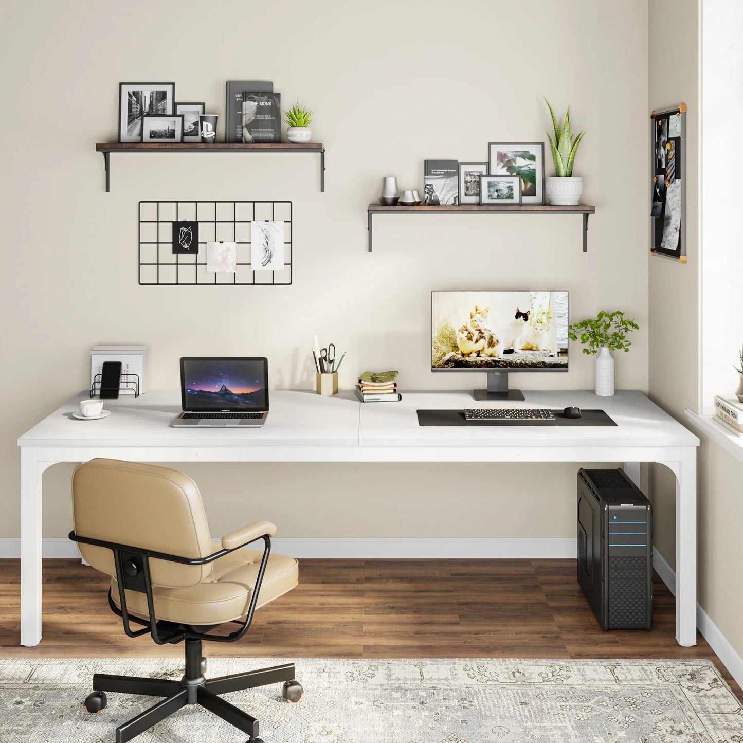 Ljustra 78.7 Inch Extra Long Computer Desk for Home Office Workstation