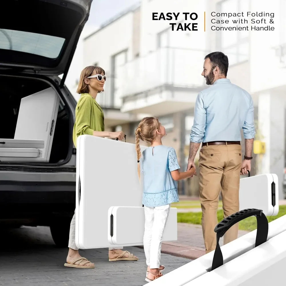 3-Piece Folding Picnic Table Set with 2 Benches for Outdoor Use