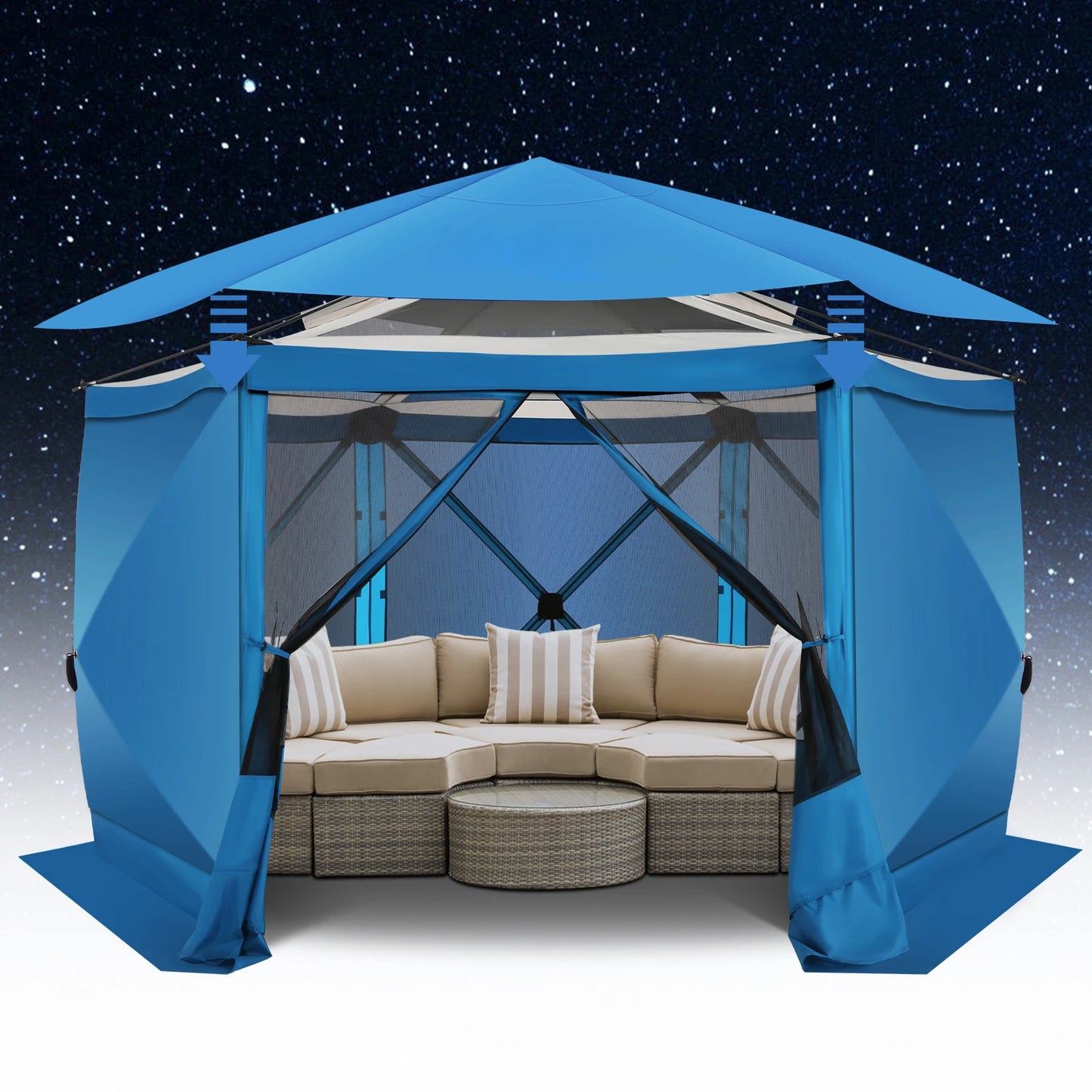 Ljustra Pop Up Gazebo Screen Tent 12x12 Camping with Removable Roof
