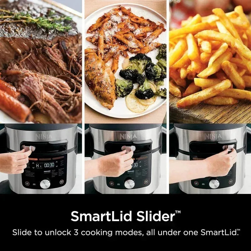 Ninja Foodi 14-in-1 XL 8 Quart Pressure Cooker Steam Fryer SmartLid Thermometer