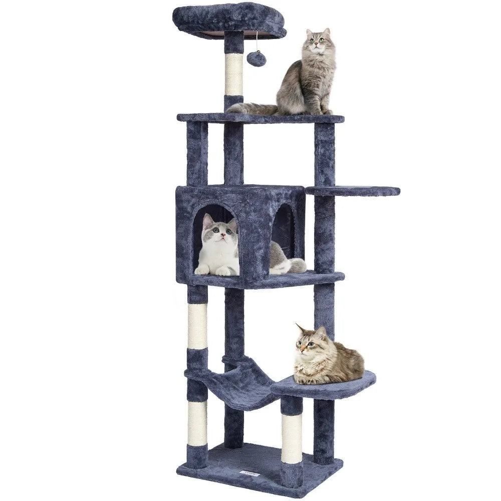60.6 Inch Cat Tower Cat Condo Scratching Post Activity Center Indoor Cats