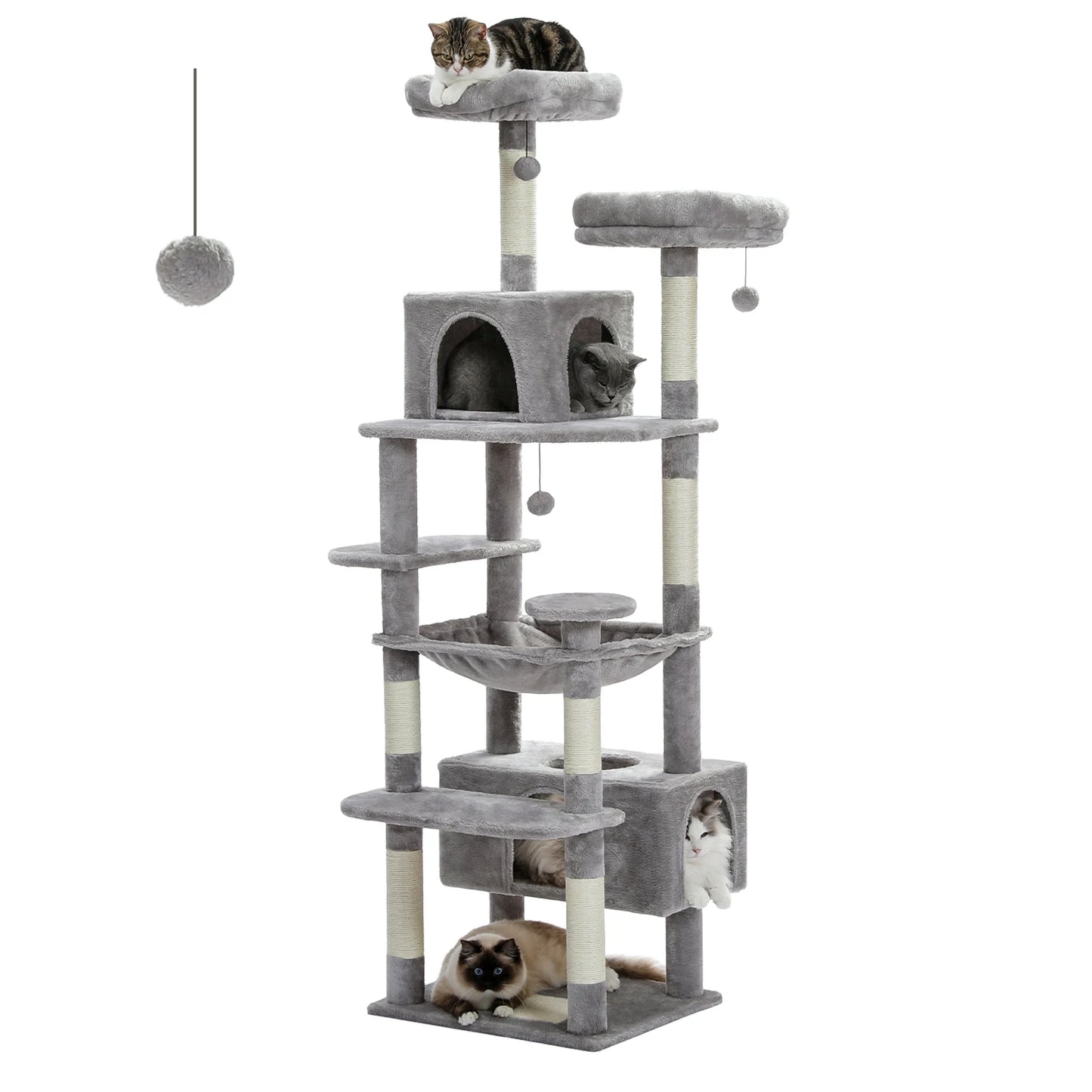 Large Cat Tree Tower Indoor Cats Scratching Posts Hammock Condo Toys
