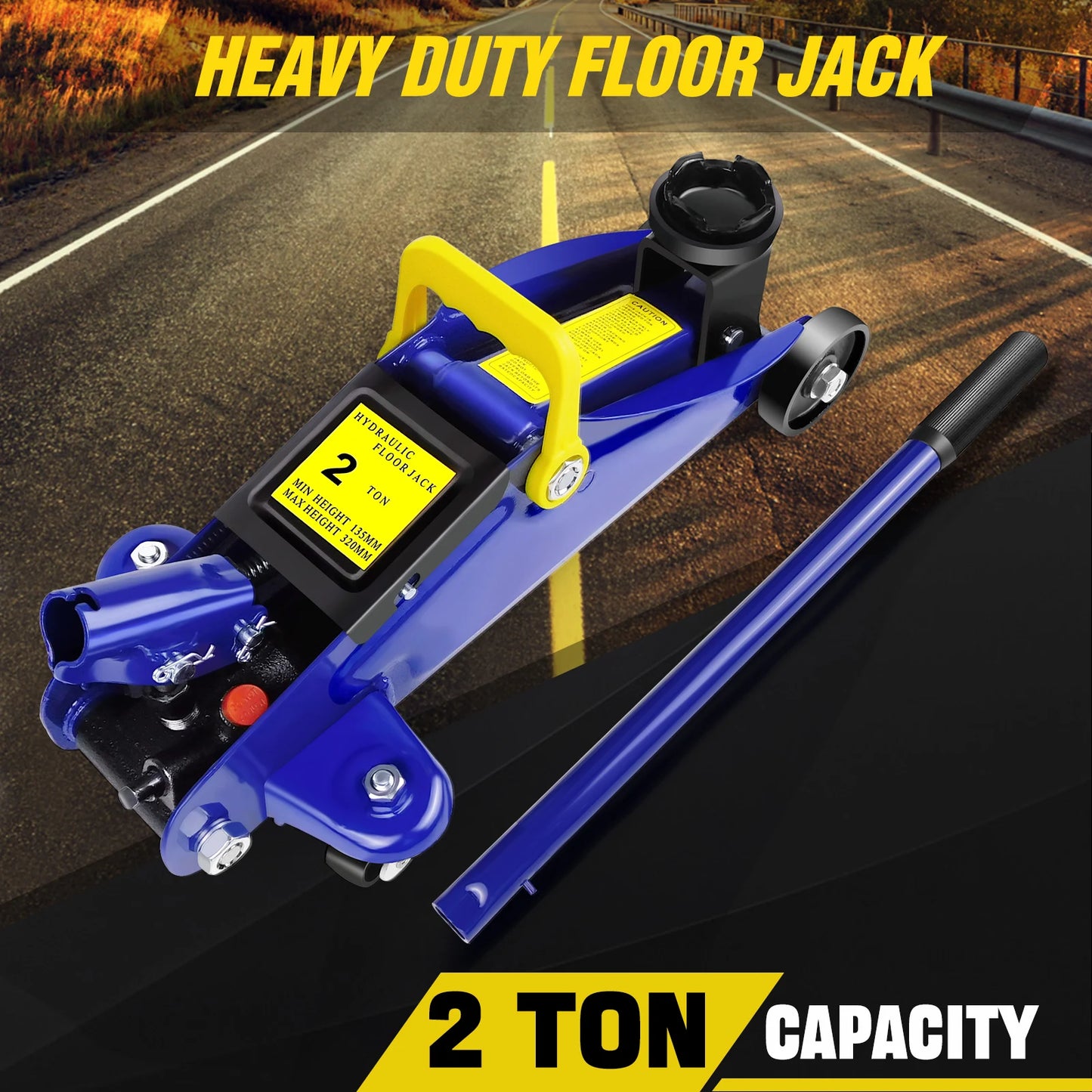 Ljustra 2 Ton Hydraulic Trolley Floor Jack Portable Car Lift Heavy Duty