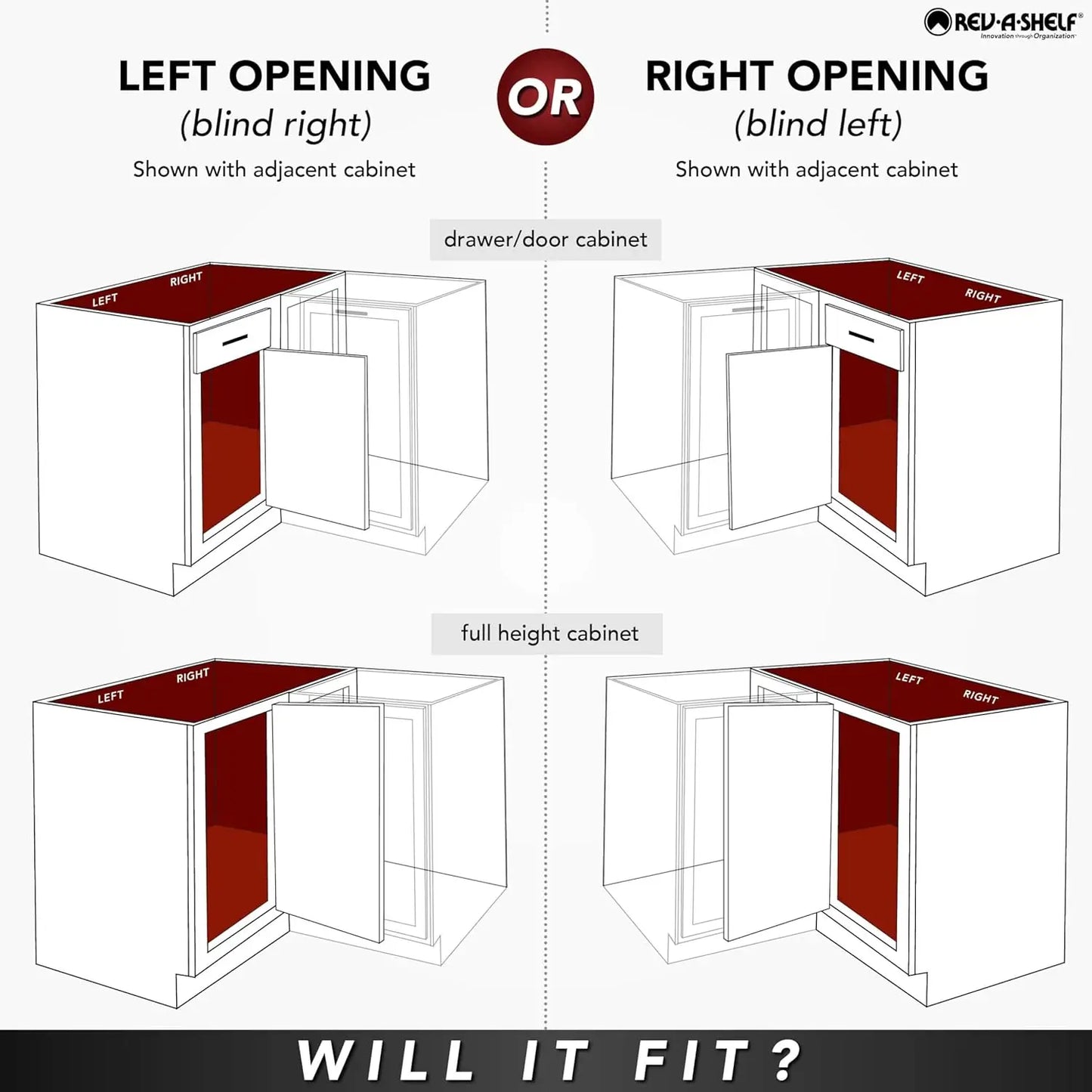 Tier Pullout Shelf Storage Organizer for Blind Corner Cabinets 18 Inch