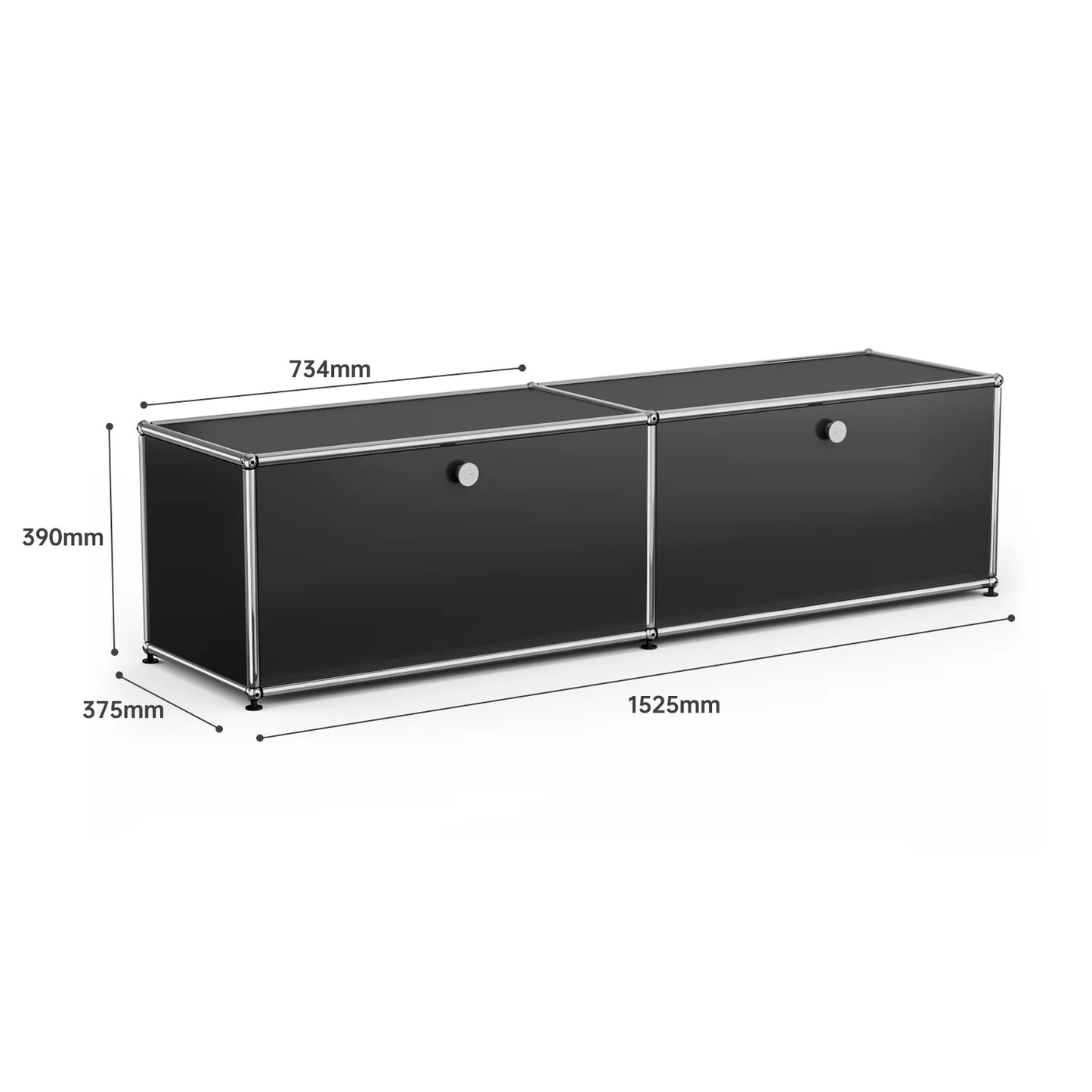 Black TV Stand Storage Cabinet Modern Nordic Furniture Nightstand