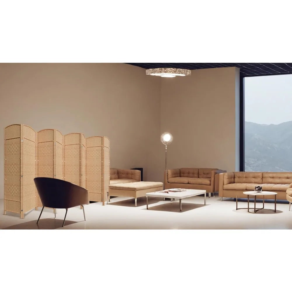 8 Panel Folding Room Divider Privacy Screen Extra Wide Partition