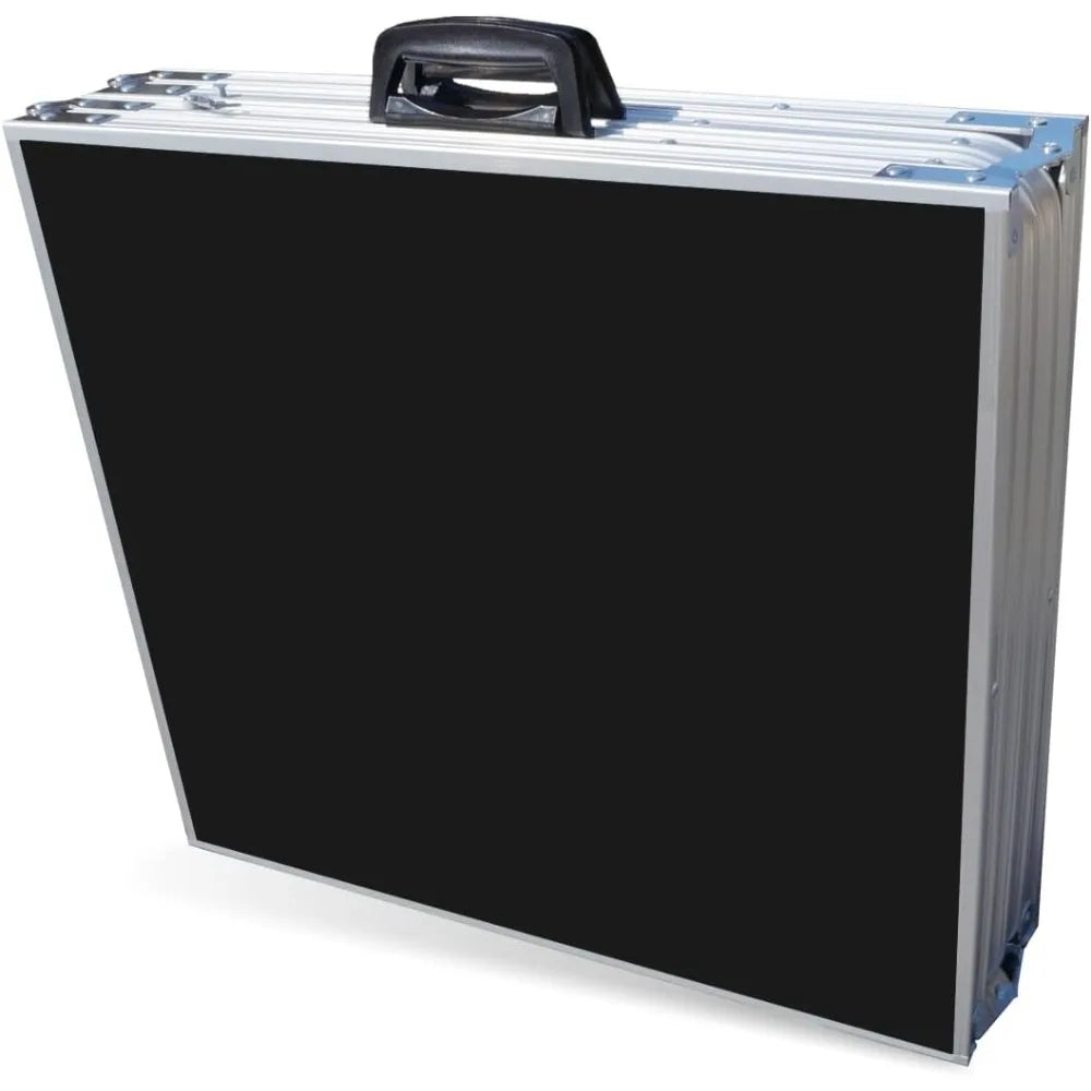 8-Foot Folding Beer Pong Table with Ball Holder LED Lights Custom Graphic