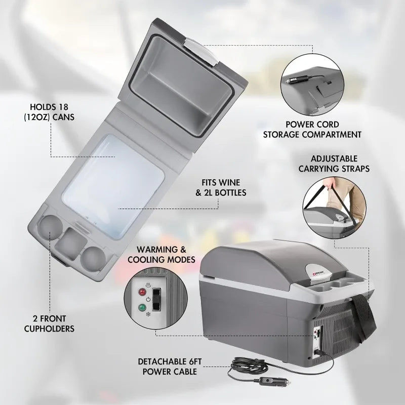 Ljustra 14L Portable Thermoelectric Cooler Warmer for Car Camping Travel