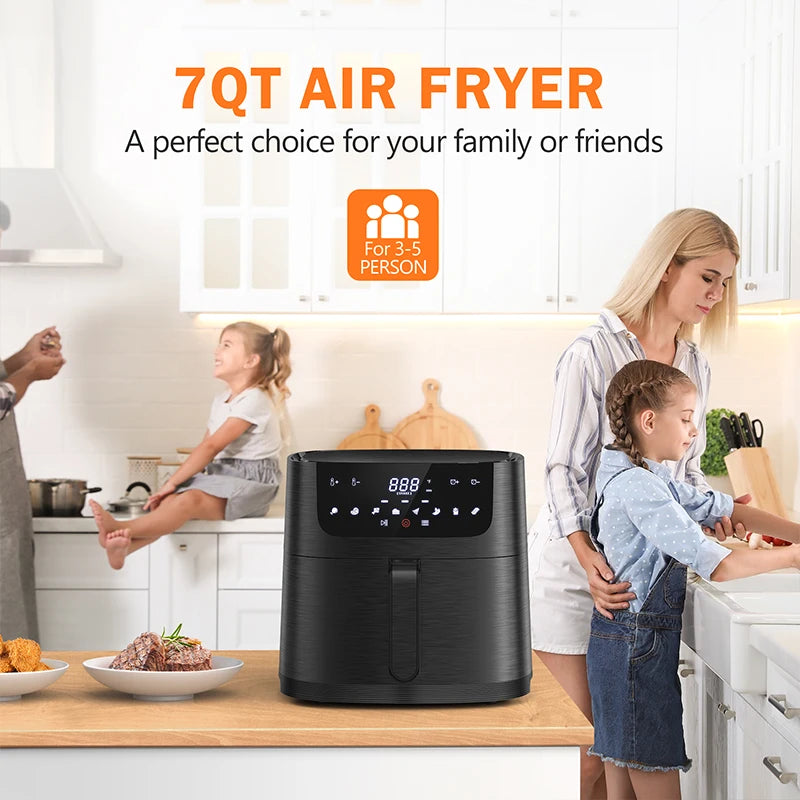 Ljustra 7L Touch Screen Air Fryer with 8 Cooking Programs Oilless Cooker