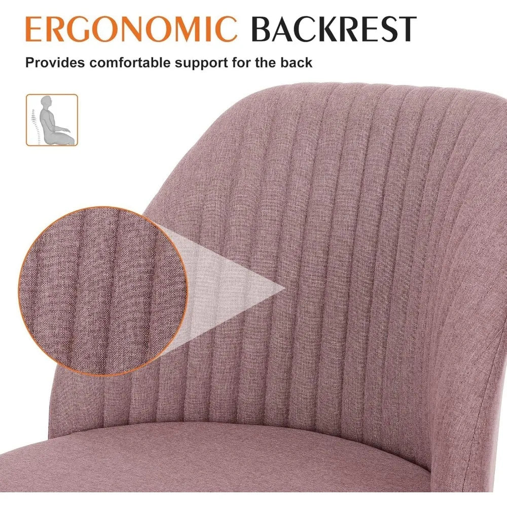 Ljustra Simple Deluxe Armless Office Desk Chair Modern Swivel Chair