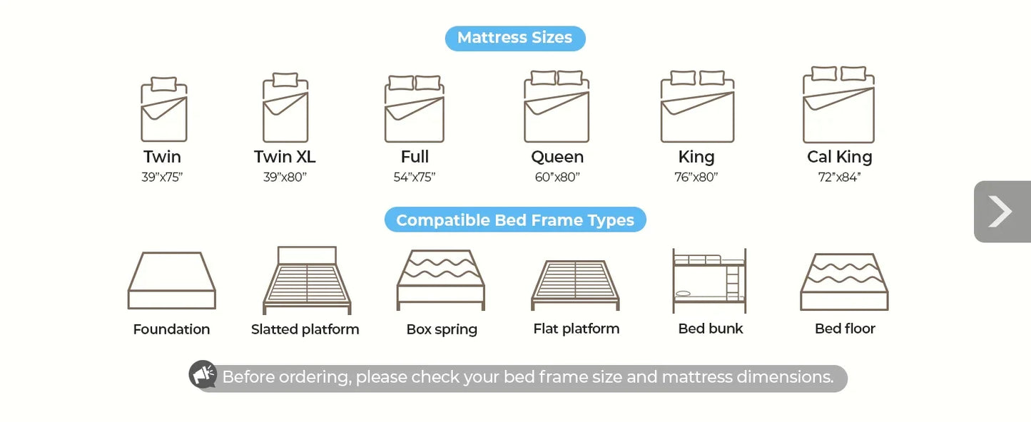Ljustra 8 Inch Twin Cooling Gel Memory Foam Mattress Medium Firm