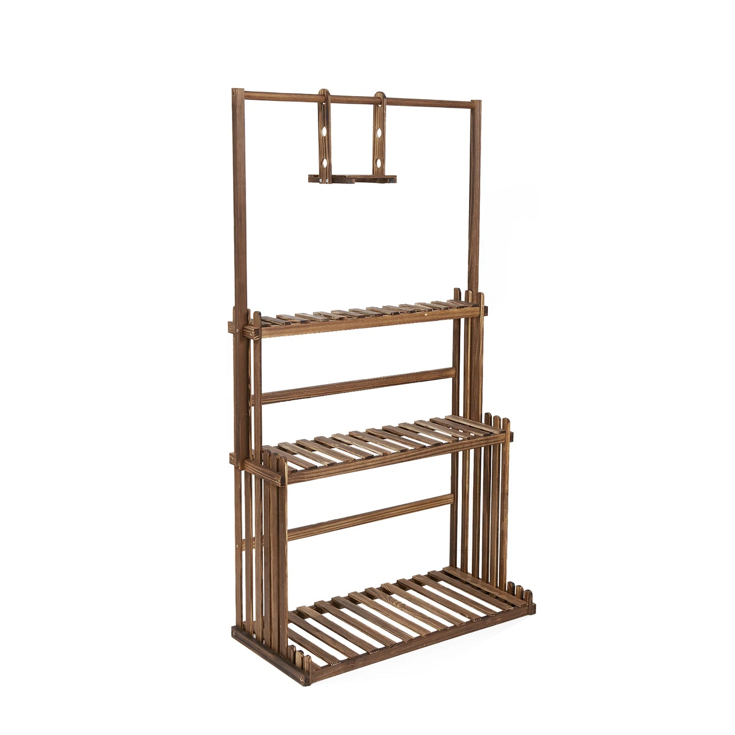 Heavy Duty 3 Tier Wood Plant Stand Tall Flower Display Rack
