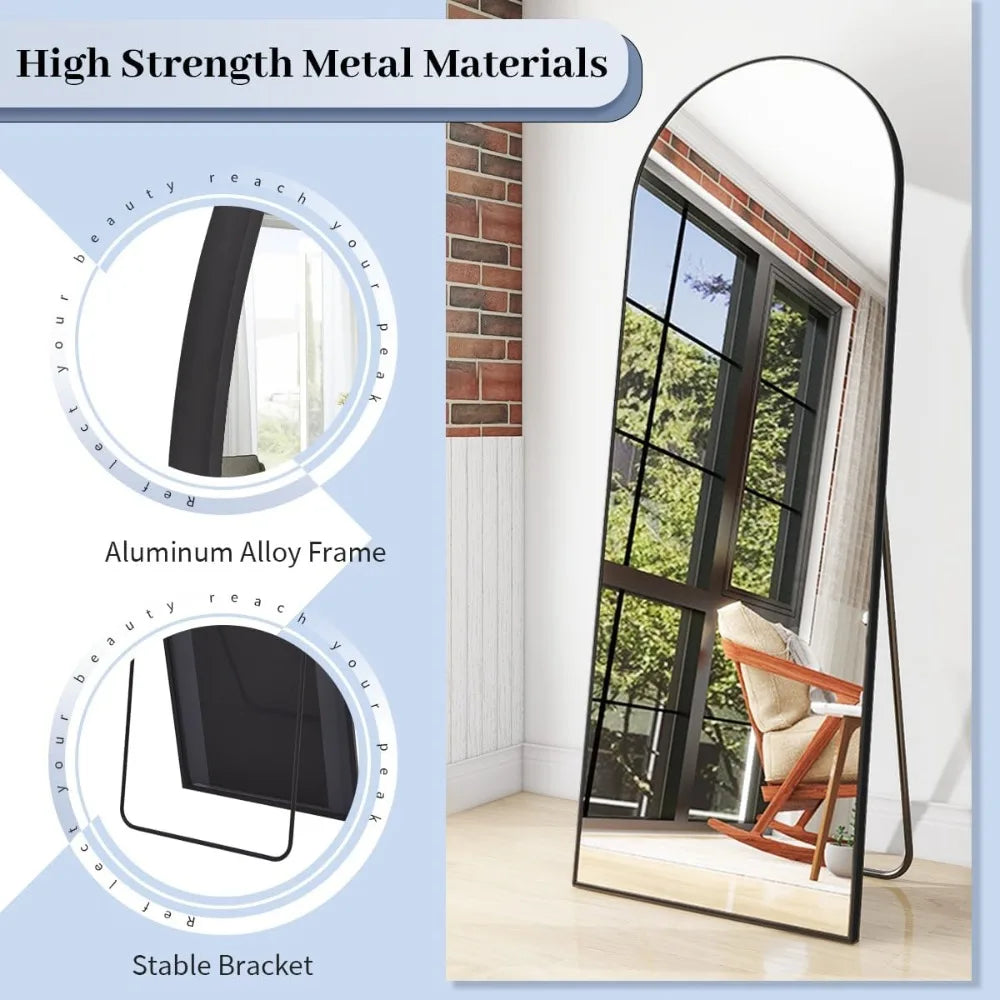 Ljustra Arch Full Length Mirror 76"x34" Oversized Floor Mirror