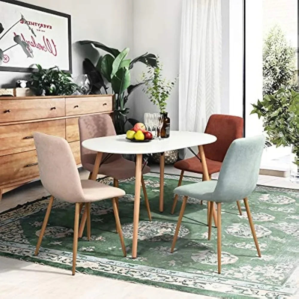 Oval Round Mid Century Modern Dining Table for Kitchen Living Room Bistro
