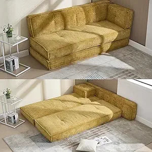 Modular Convertible Sleeper Sofa Bed with Side Storage Couch