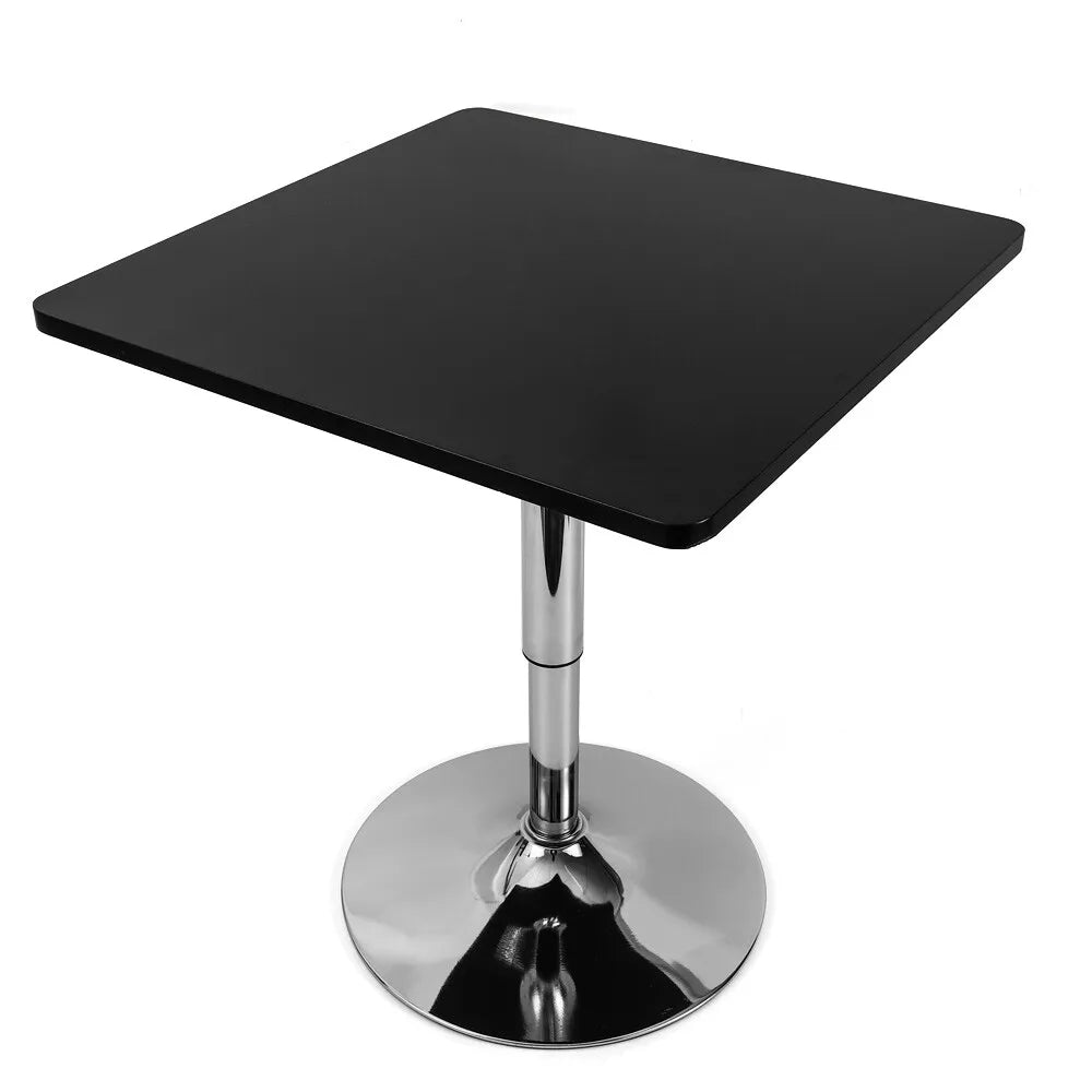 Height Adjustable 360 Degree Swivel Bar Dining Table Square Pub Table
