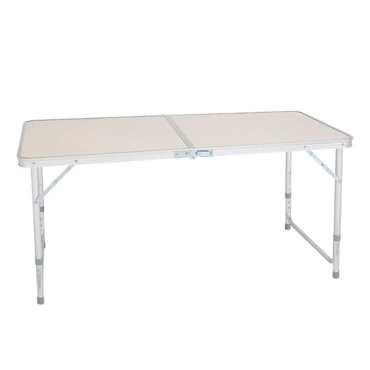 Portable Folding Table 120x60cm Outdoor Multipurpose Adjustable Glides