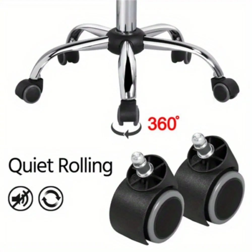 Low Back Armless Swivel Office Chair Ribbed Task Chair with Wheels