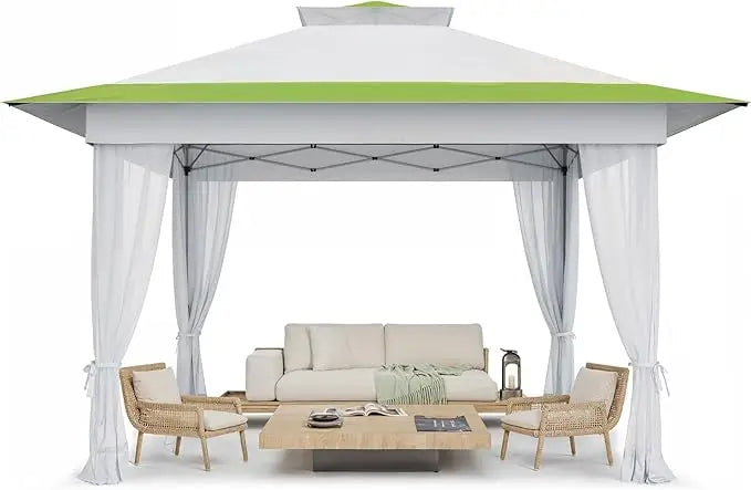 Amada Pop Up Gazebo Outdoor Canopy Tent with Mosquito Netting