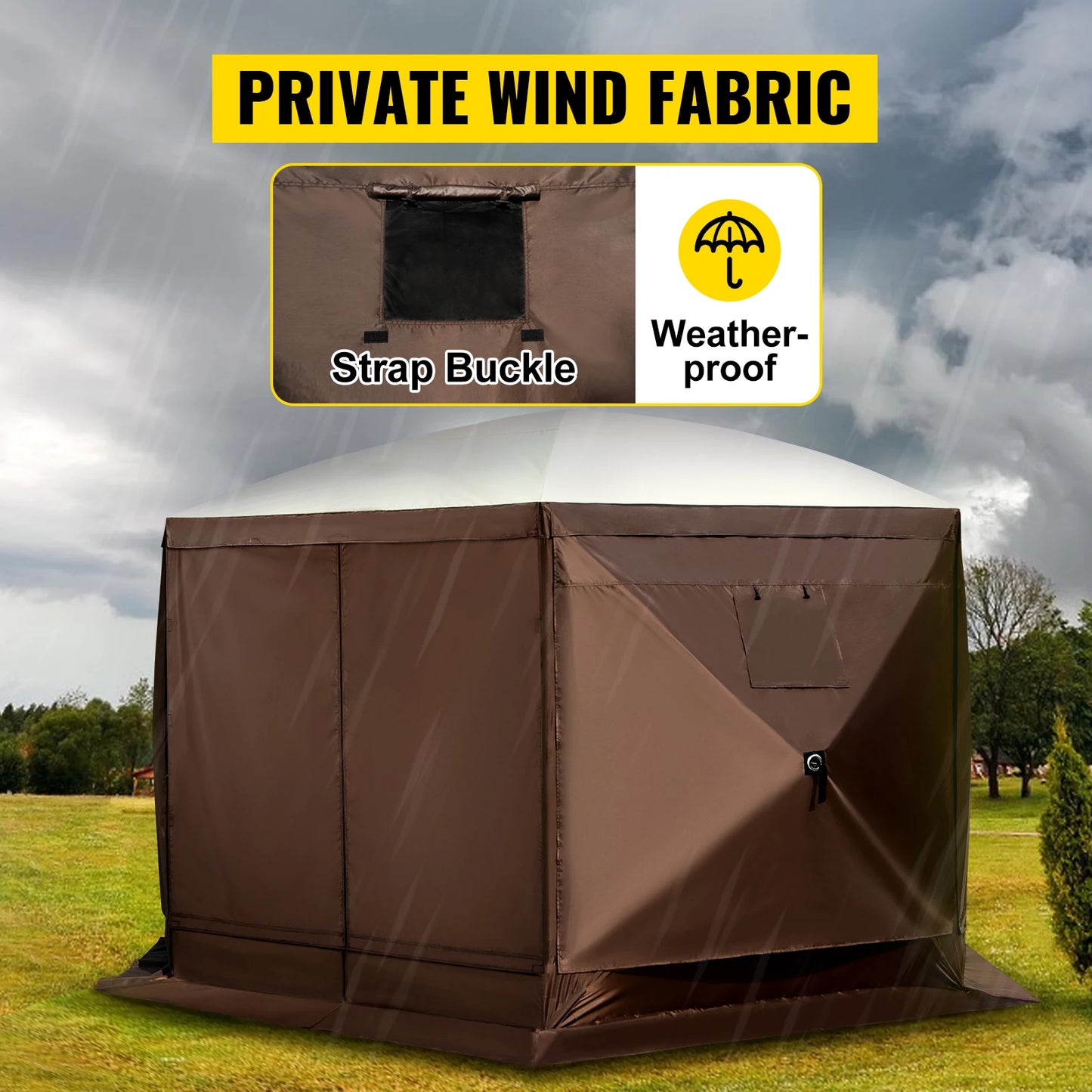 VEVOR Pop-up Camping Gazebo 12x12 10x10 Tent Canopy Outdoor Shelter