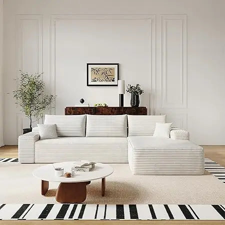 Ljustra 108 Inch Modern Modular Sofa L-Shaped Couch Deep Seat Living Room