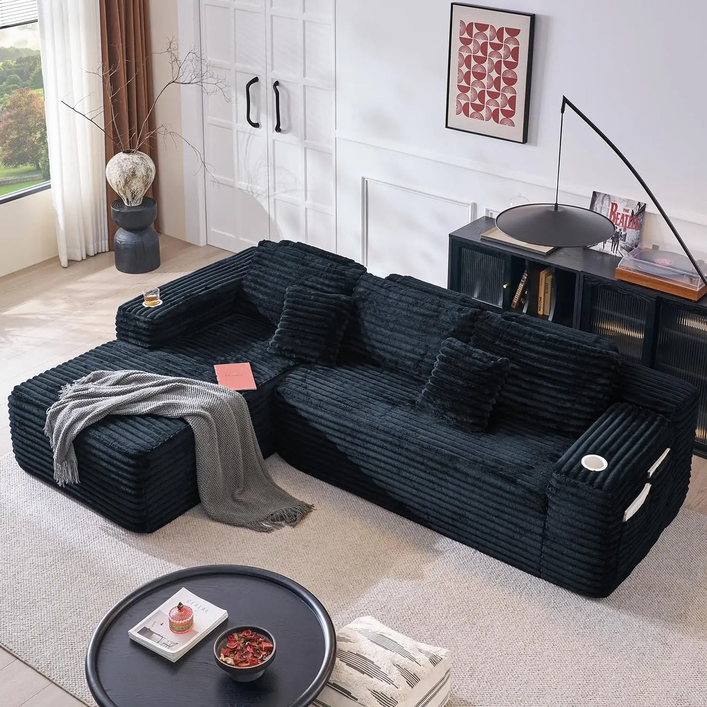 Ljustra Cloud Sectional Couch Modern L-Shape Modular Sofa with Storage