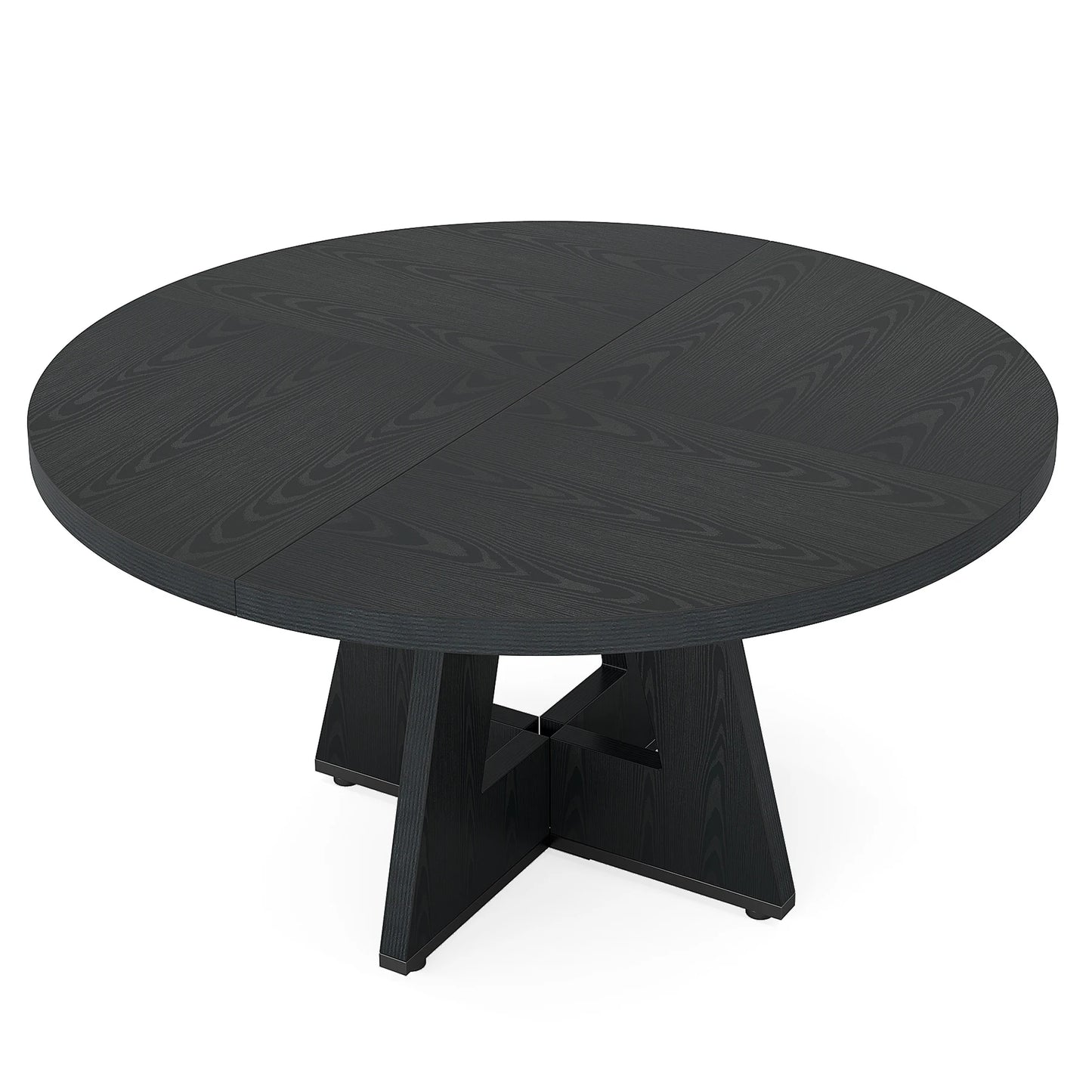 Ljustra Round Dining Table for 4 Farmhouse Style Kitchen Table 47 Inch