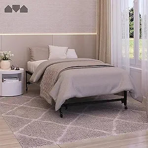 Modern Black Twin Daybed with Pop-Up Trundle and Backrest for Small Spaces