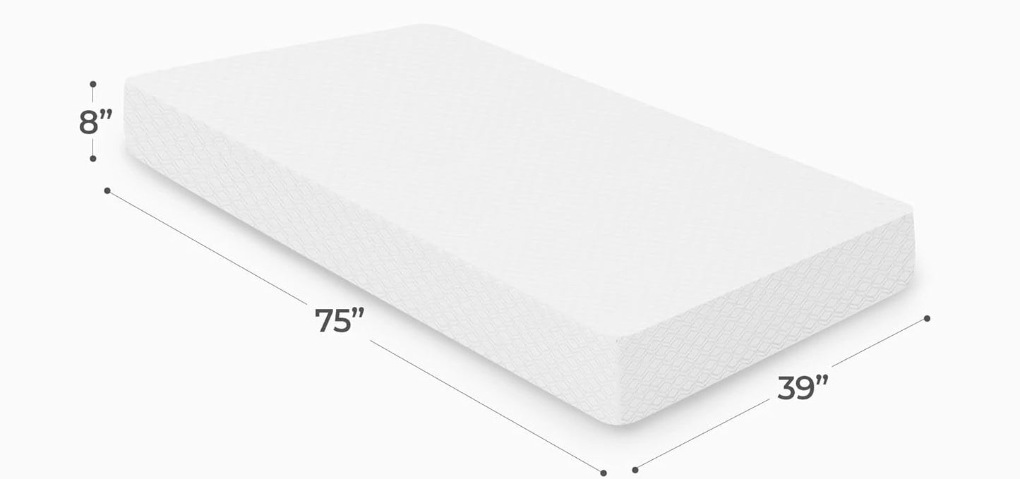 Ljustra 8 Inch Twin Cooling Gel Memory Foam Mattress Medium Firm