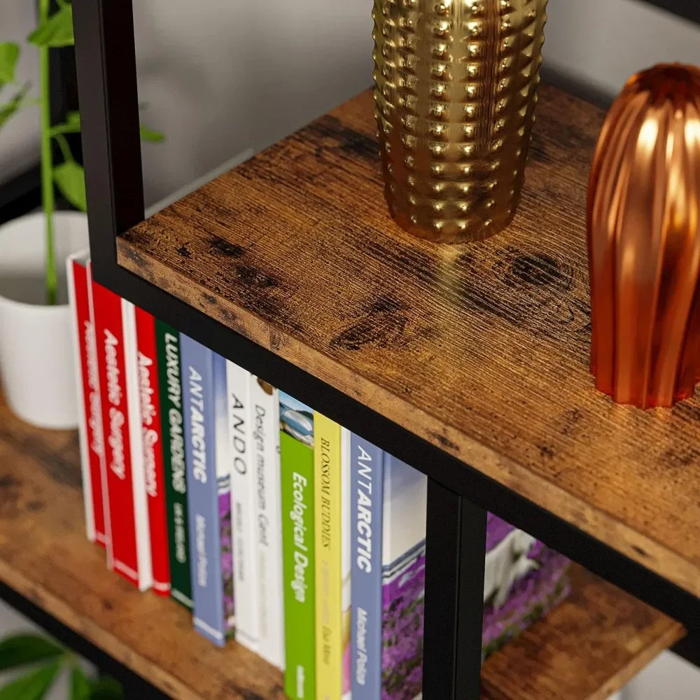 Ljustra 6 Tier Industrial Bookshelf Heavy Duty Storage Etagere