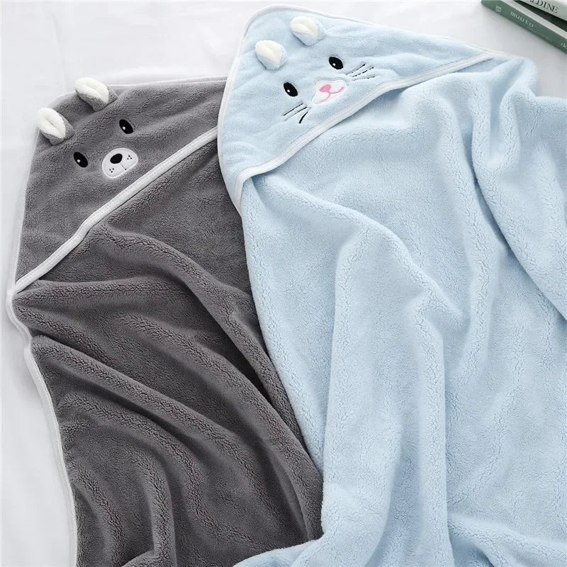Ljustra Toddler Hooded Towel Soft Bathrobe for Newborns and Kids