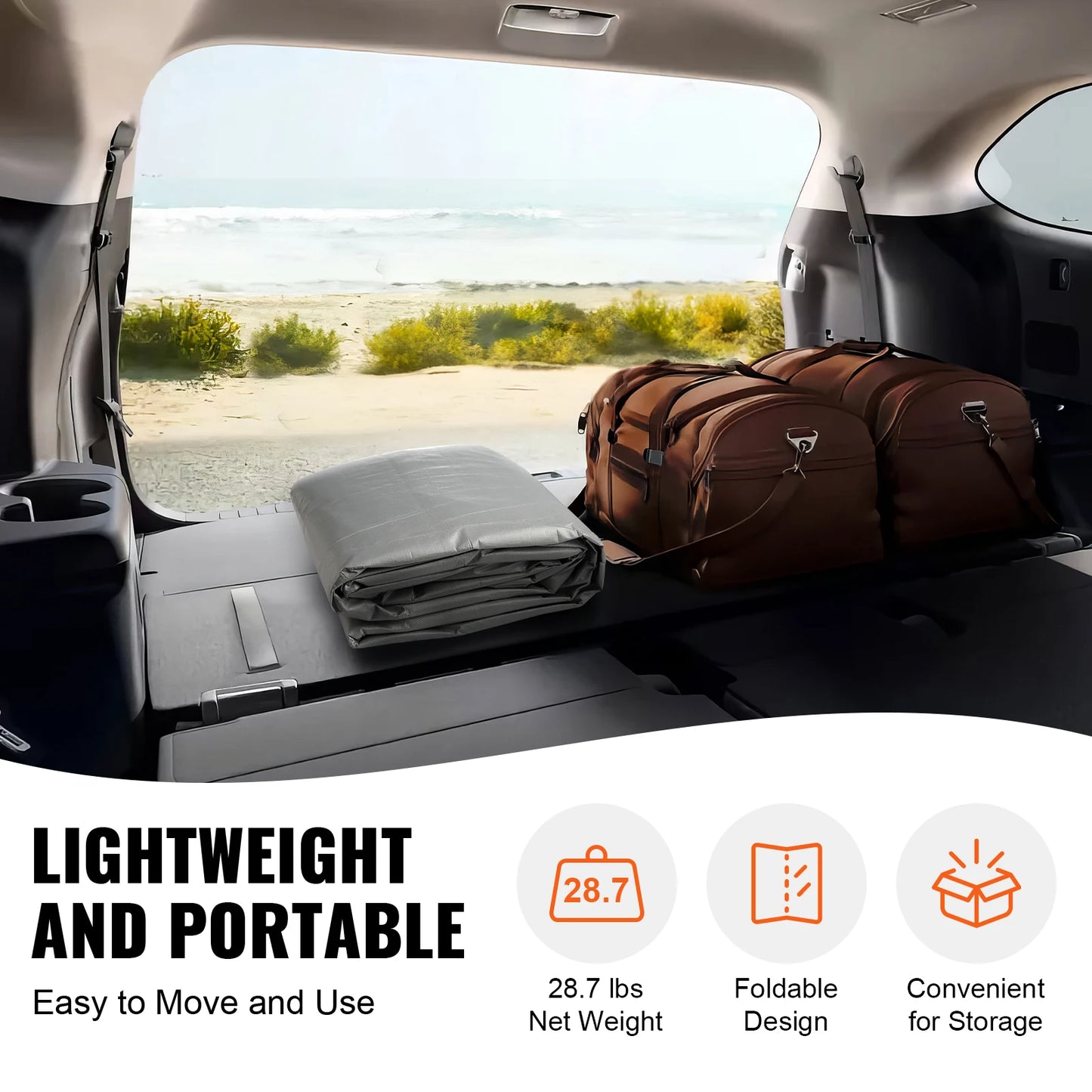 Ljustra Heavy-Duty Waterproof Carport Replacement Canopy Cover Shelter