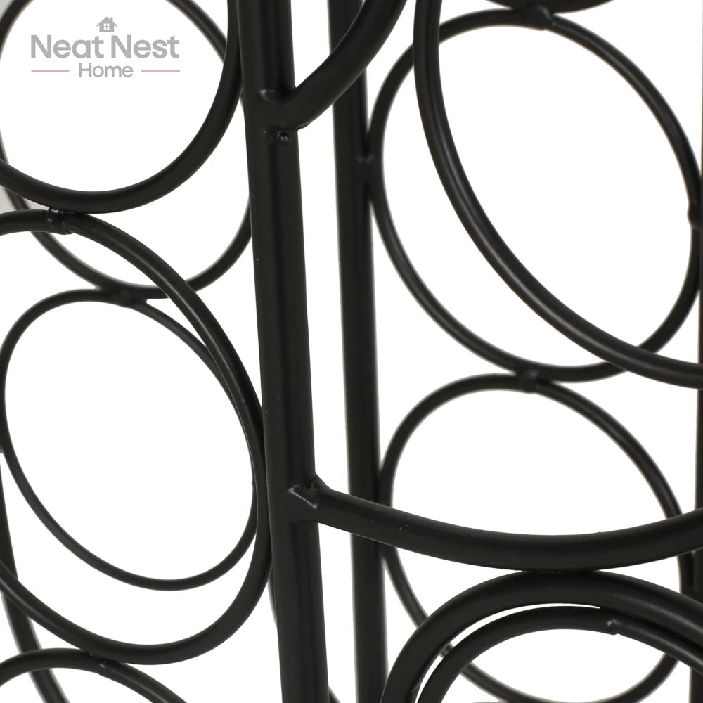 Metal Wall Mount Wine Rack Modern 6-Bottle Holder for Kitchen Bar