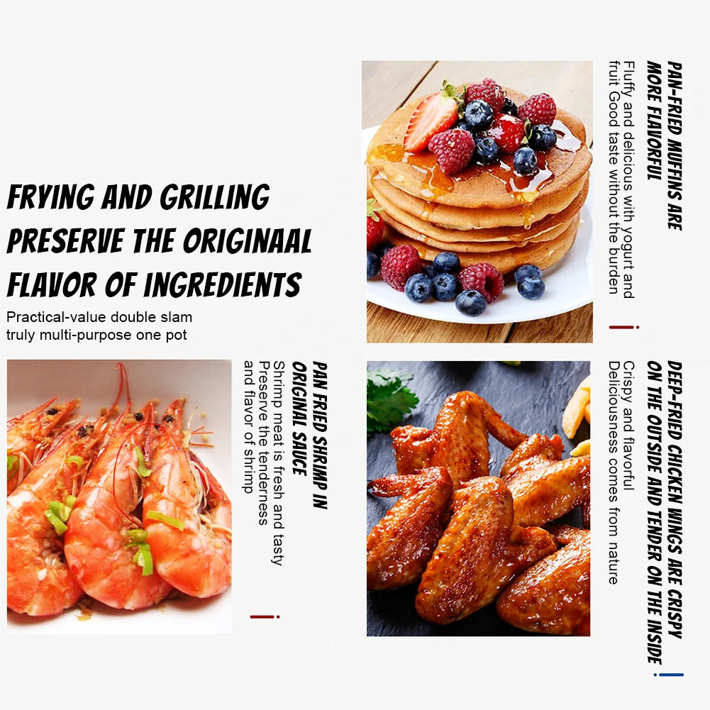 9 Inch Cast Iron Skillet Non Stick Frying Pan Kitchen Camping Cookware