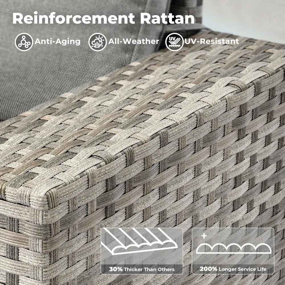 Ljustra 6 Pieces Patio Furniture Set Outdoor Sectional Sofa Couch