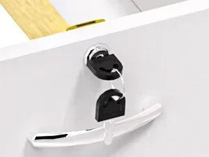 Reception Desk with LED Lights Modern Checkout Counter with Storage Lockers