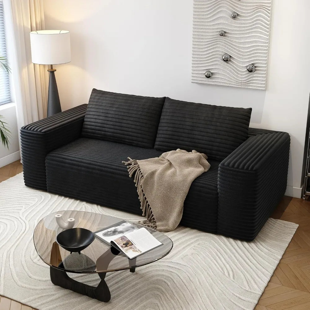 63" Modular Cloud Loveseat Sofa No Assembly Comfy Memory Foam for Small Space