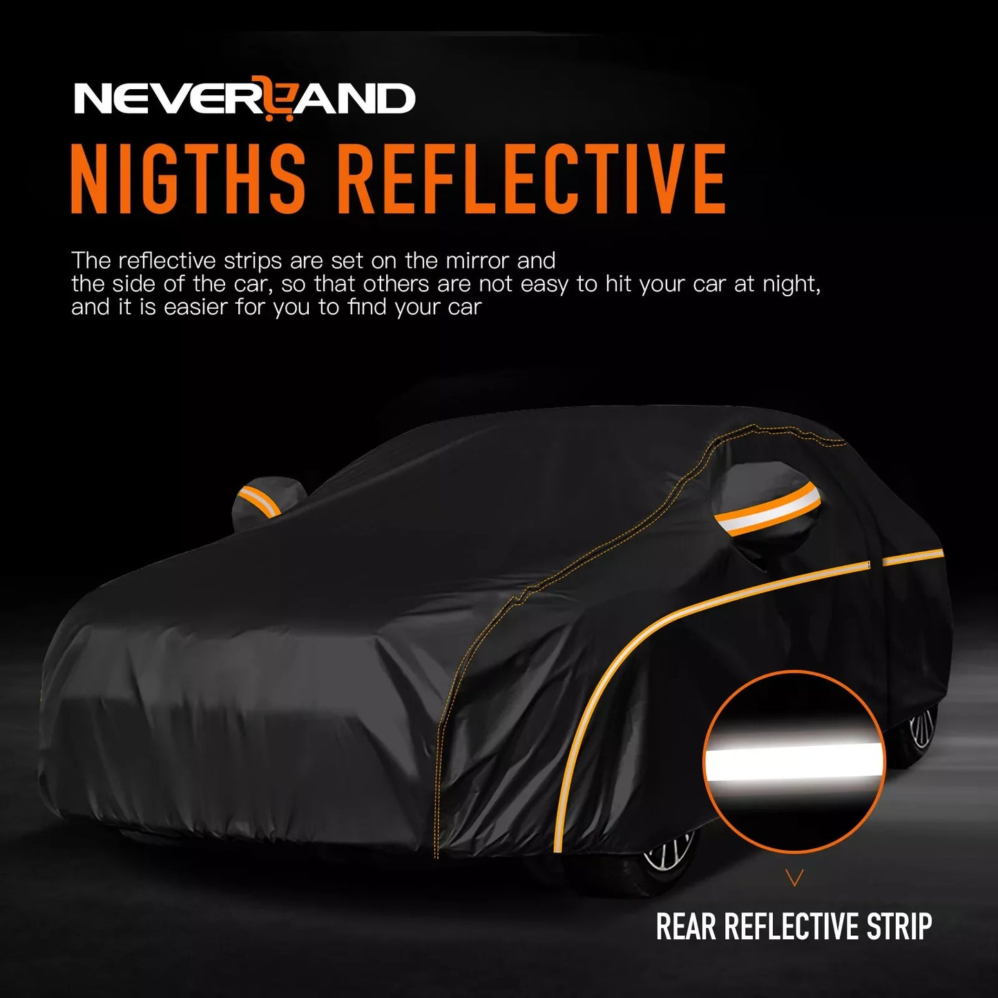 Car Cover Waterproof UV Protection Black 210D for BMW 325i 328i