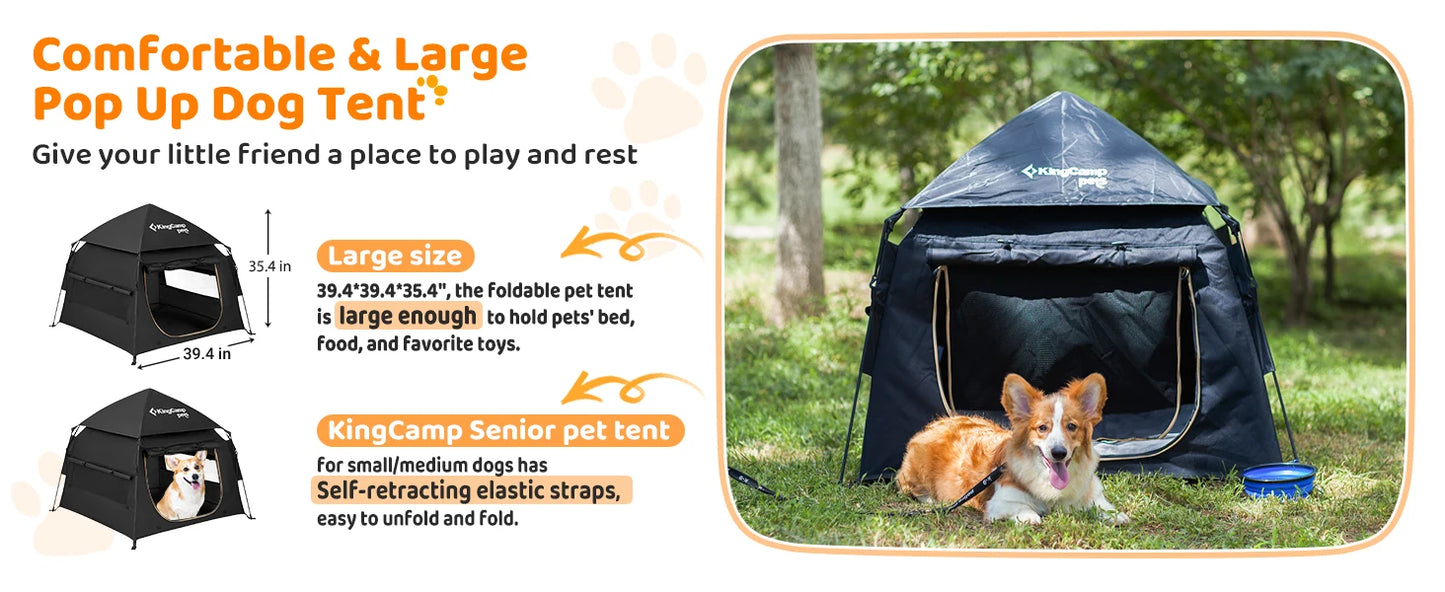 Ljustra Foldable Dog Tent Portable Playpen for Small Medium Puppies