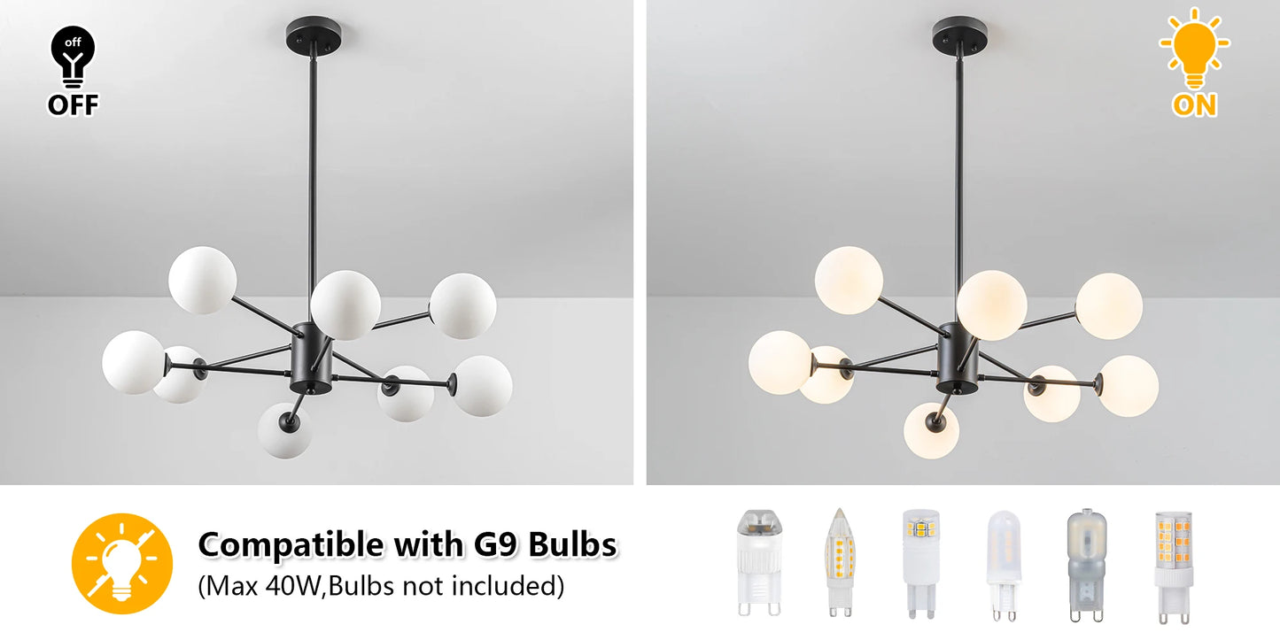 8/12/16 Light Sputnik Chandelier Mid Century Modern Kitchen Lighting