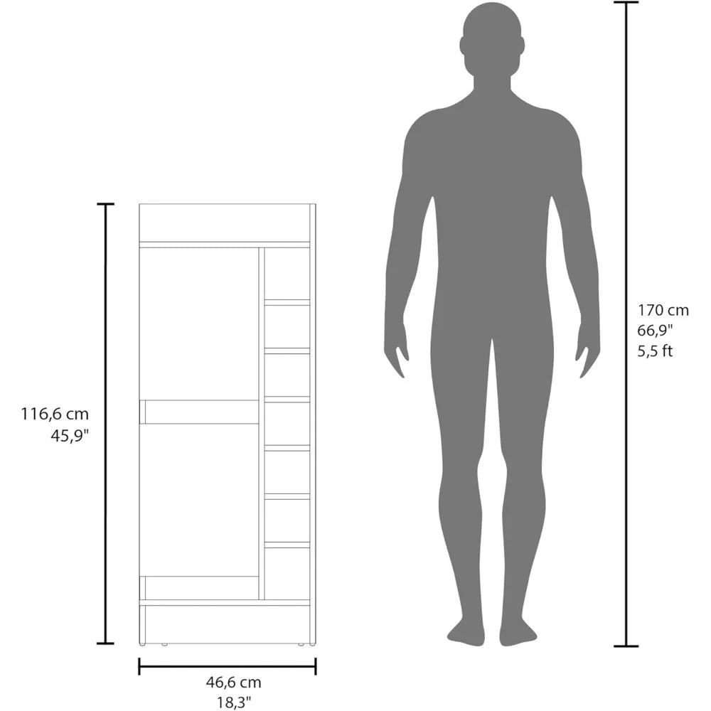 46 Inch Tall 3-Tier Corner Bar Cabinet with 14 Wine Bottle Slots Storage