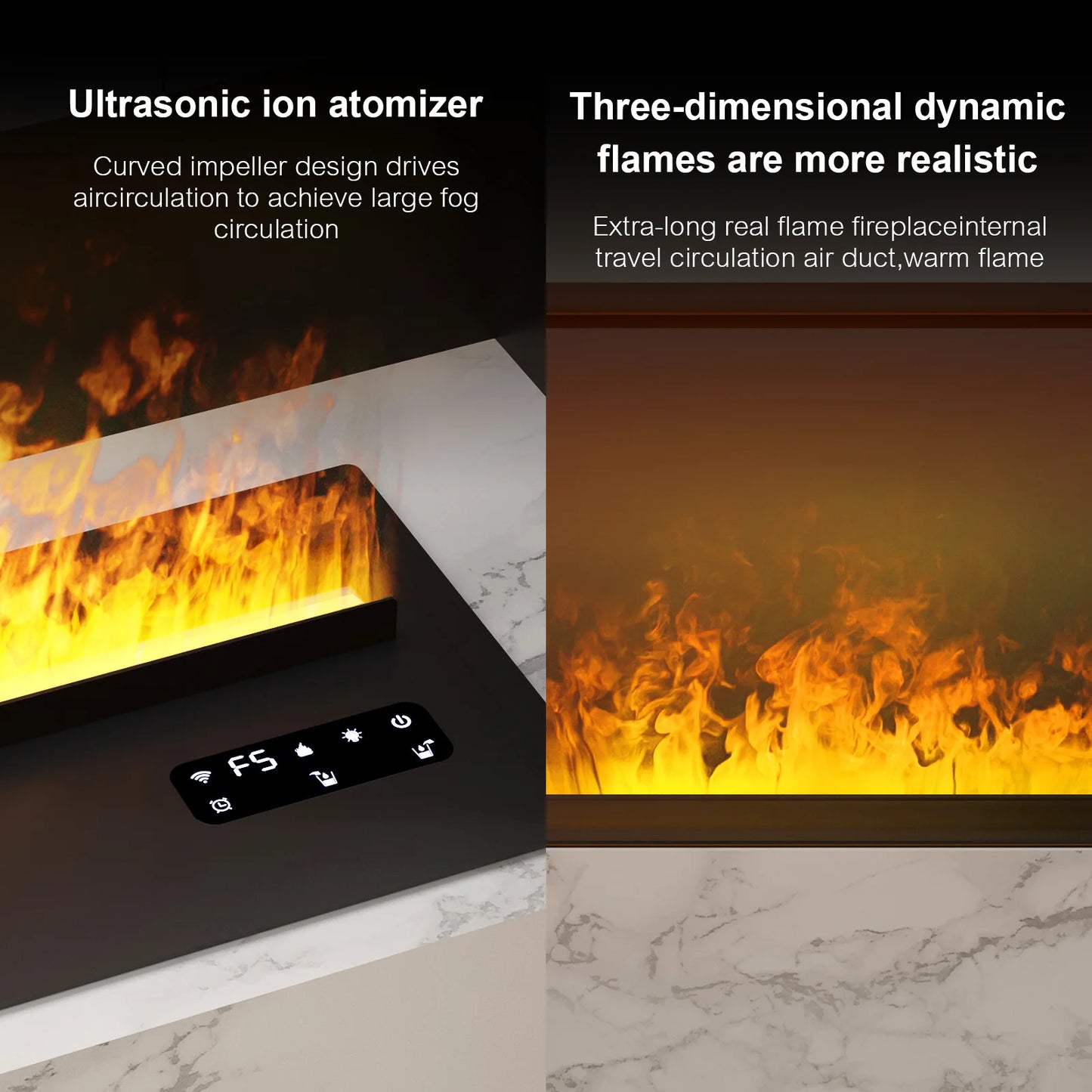 Intelligent Electric Water Atomizer 3D Vapor Decorative Fireplace