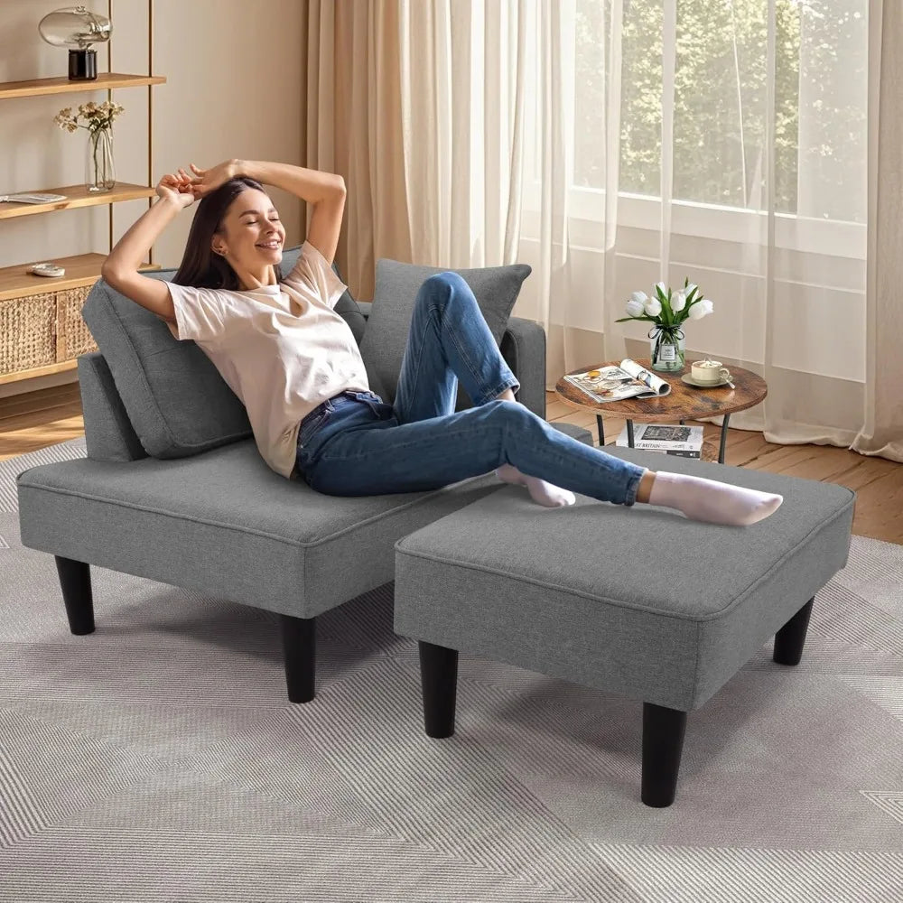 Ljustra Recliner Sofa Bed Convertible Sectional Couch Modern