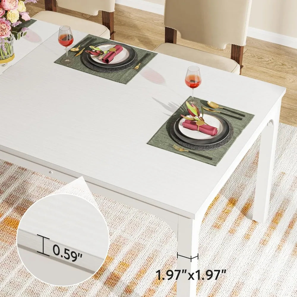 Large Rectangle Dining Table for Kitchen and Dining Room Seating