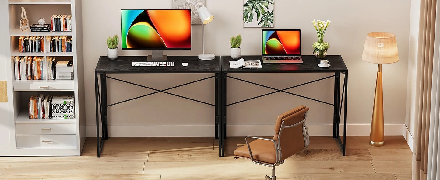 Folding Desk Portable Computer Table Space Saving Home Office Use