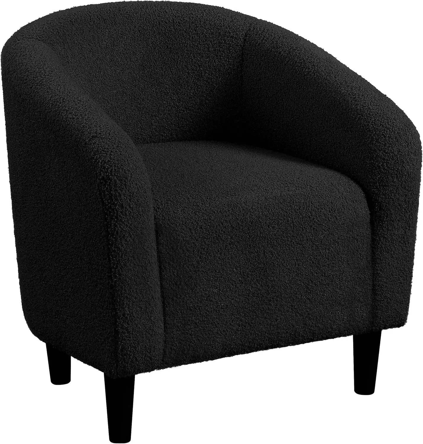Living Room Velvet Accent Barrel Chair with Armrest for Bedroom