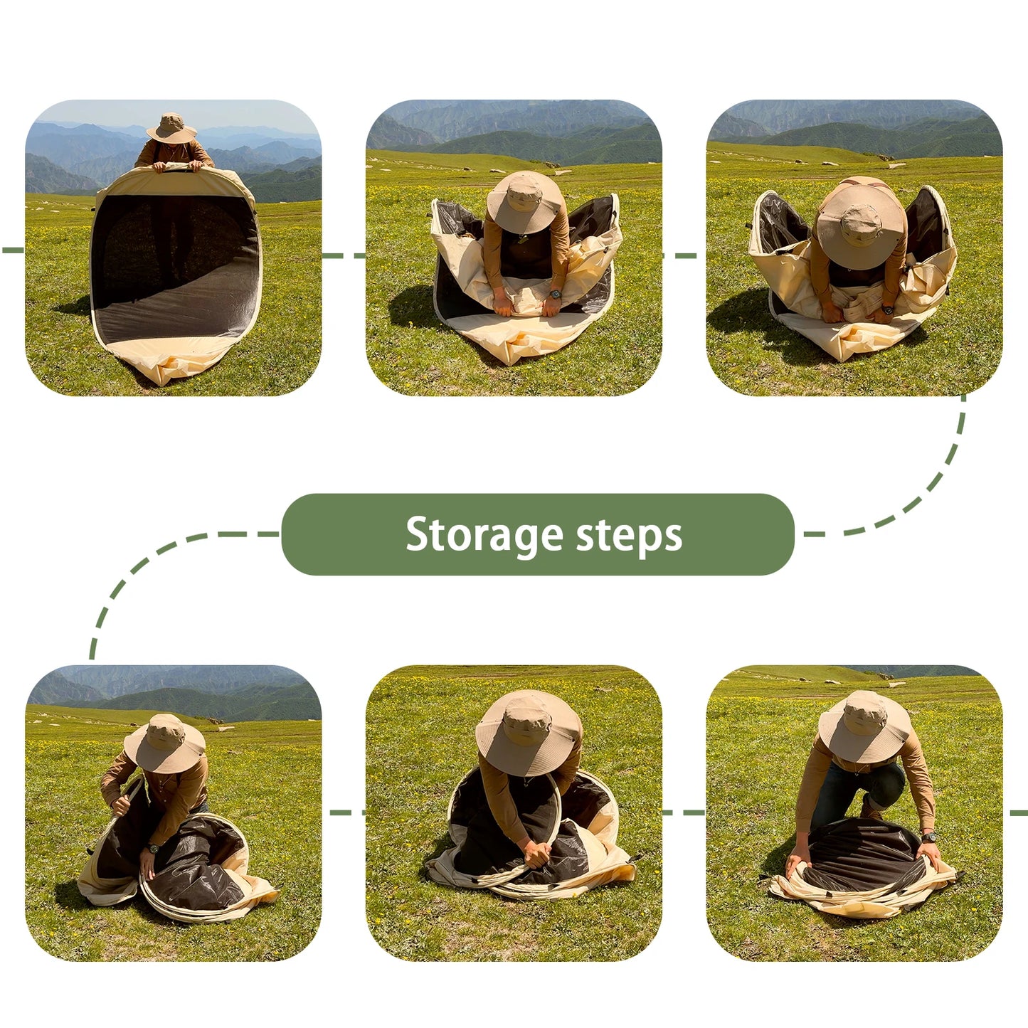 Ljustra Pop Up Party Tent 4-6 Person Pavilion Screen Camping Canopy